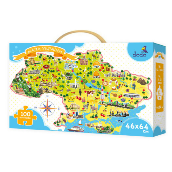 Купить Пазл Карта Украины 28*28*7см