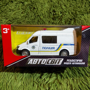 Коллекционная машинка Полиция "АвтоМир" AS-2385 металлическая  