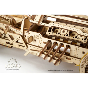 Спорткар U-9 Гран-при UGears (348 деталей) - механический 3д пазл