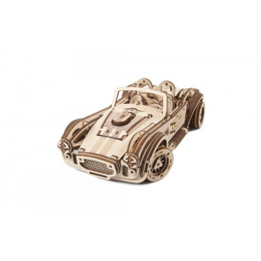Дрифт Кобра гоночный автомобиль UGears (370 деталей) - механический 3D пазл