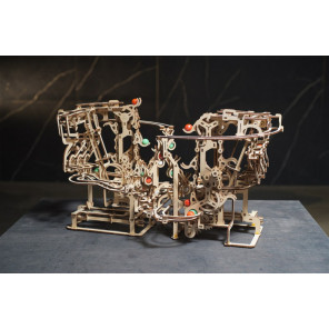 Марбл-трасса Цепной подъемник UGears (400 деталей) - механический 3D пазл
