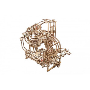 Марбл-трасса Ступенчатый подъемник UGears (355 деталей) - механический 3D пазл