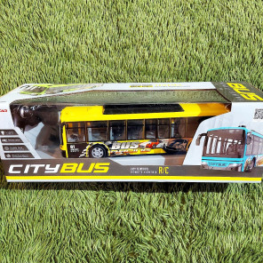 Автобус р/у 666-695 NA “Городской транспорт”, аккумулятор 3.7V, управление 2.4GHz, подсветка фар,(Желтый)