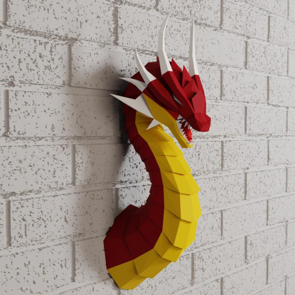 3D пазл из бумаги Могущий Дракон