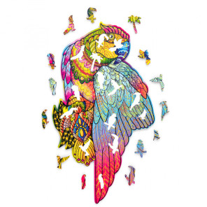 Попугай (153 детали) - фигурный 3D пазл