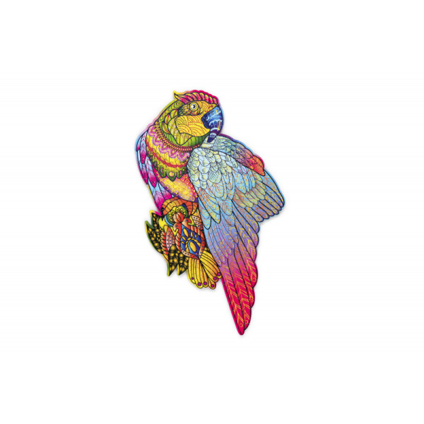 Попугай (153 детали) - фигурный 3D пазл