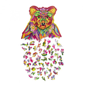 Вдохновленный Медведь (184 детали) - фигурный 3D пазл